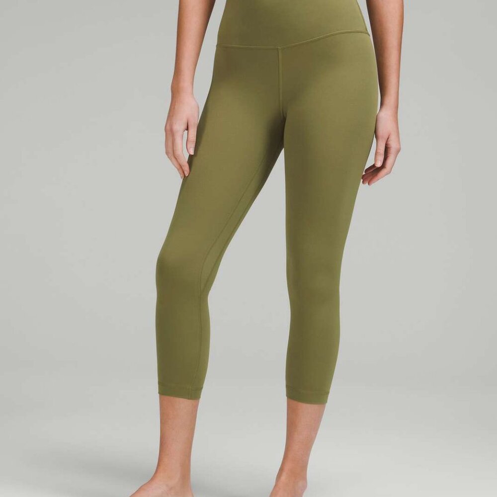 lululemon Align™ High-Rise Crop 23" Bronze Green, Size 14